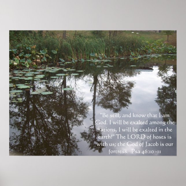 Poster "Soyez calme, et sachez que je suis Dieu. (Devant)