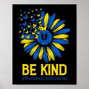 Poster Soyez comme l'Ukraine Reste avec l'Ukraine tournes