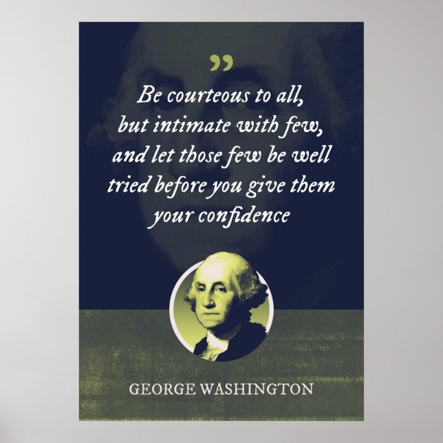 Poster Soyez courtois envers tous, mais intime avec peu (Devant)