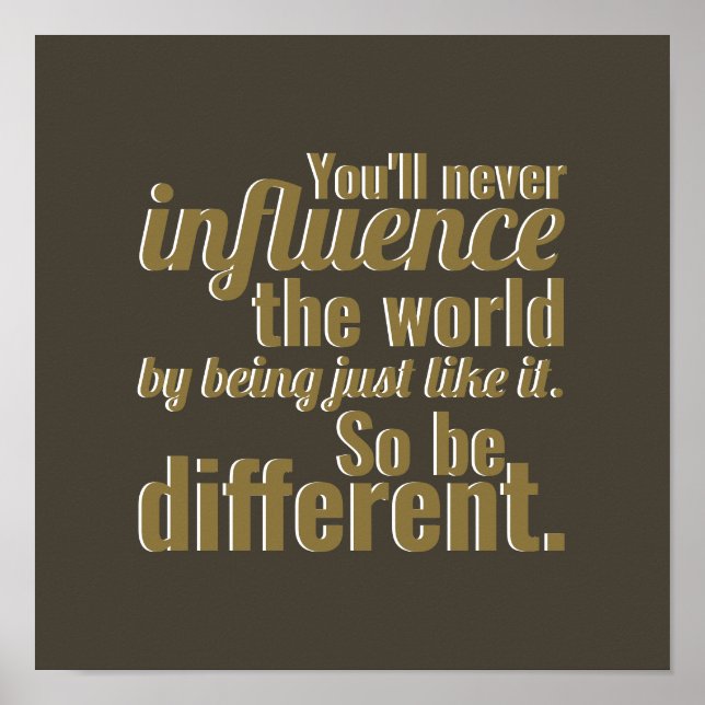 Poster Soyez Différents (Devant)