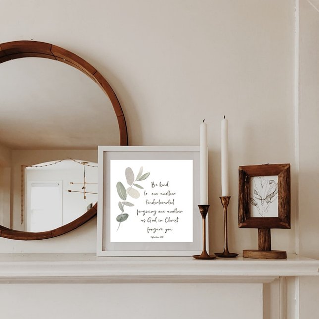 Poster Soyez doux minimaliste botanique (Créateur téléchargé)