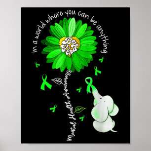 Poster Soyez en forme de ruban vert Tournesol Tournesol s