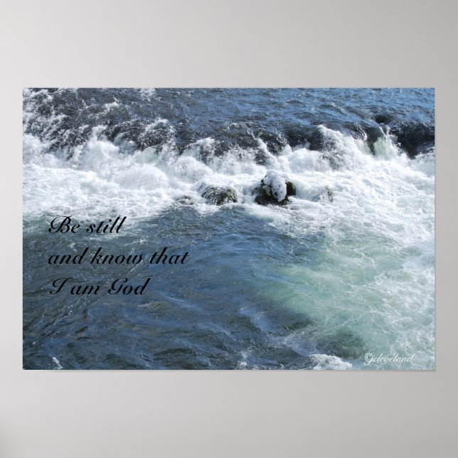 Poster Soyez Encore Bible Verse Russe Eau Blanche (Devant)