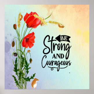 Poster Soyez fort et courageux Joshua 1:9