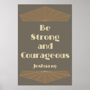 Poster Soyez fort et courageux Joshua 1:9
