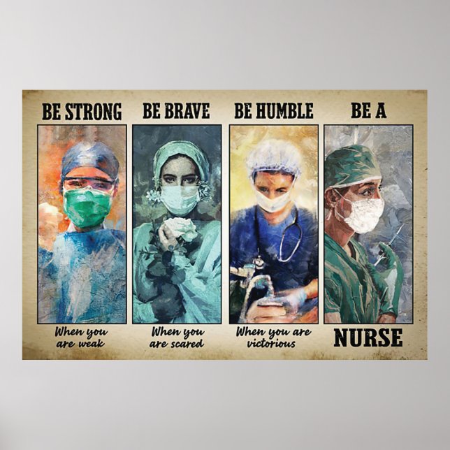 Poster Soyez fort Soyez courageux Soyez humble Être infir (Devant)