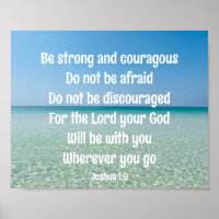Soyez Forte Inspiration Bible Verse Beach