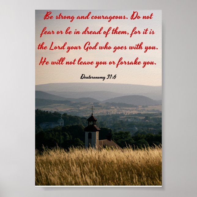 Poster Soyez forts et courageux - Bible (Devant)
