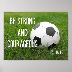 Poster Soyez forts et courageux Sports de football