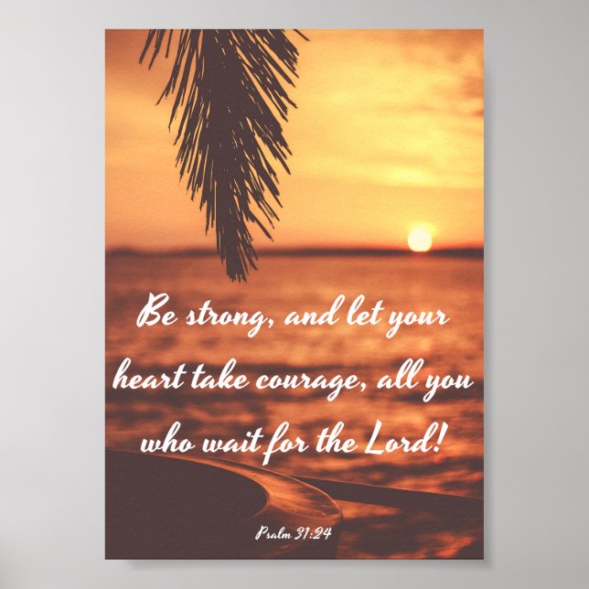 Poster Soyez forts et laissez votre coeur prendre courage (Devant)