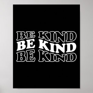Poster Soyez gentil Arrêtez D'Agresser Kindness S Orange 