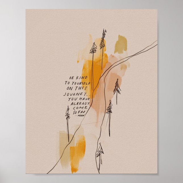 Poster Soyez gentil avec vous - Citation inspirante (Devant)