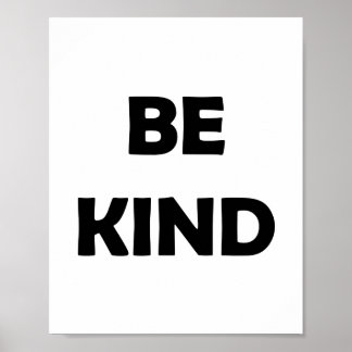 Poster Soyez gentil et brillant | Mots motivants
