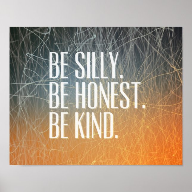 Poster Soyez honnête - Citation Motivationnelle (Devant)