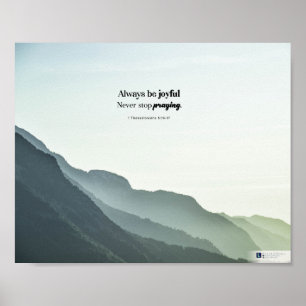 Poster Soyez Joyeux (1 Thessaloniciens 5:16-17)