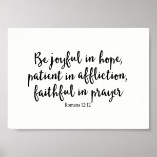 Poster Soyez joyeux dans l'espoir, patient dans