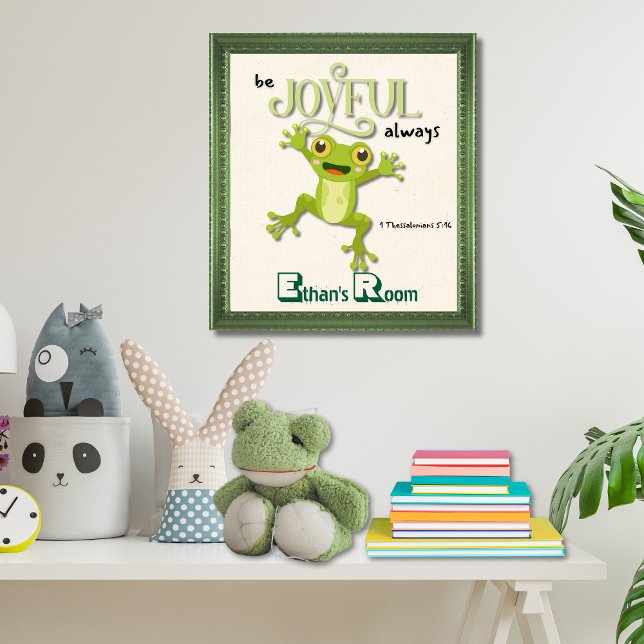 Poster Soyez Joyeux Toujours Bible Écriture Frog (Créateur téléchargé)