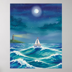 Poster Soyez la lumière pour vous guider, Phare de voilie