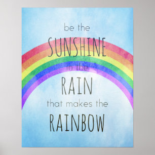 Poster Soyez le soleil dans la pluie