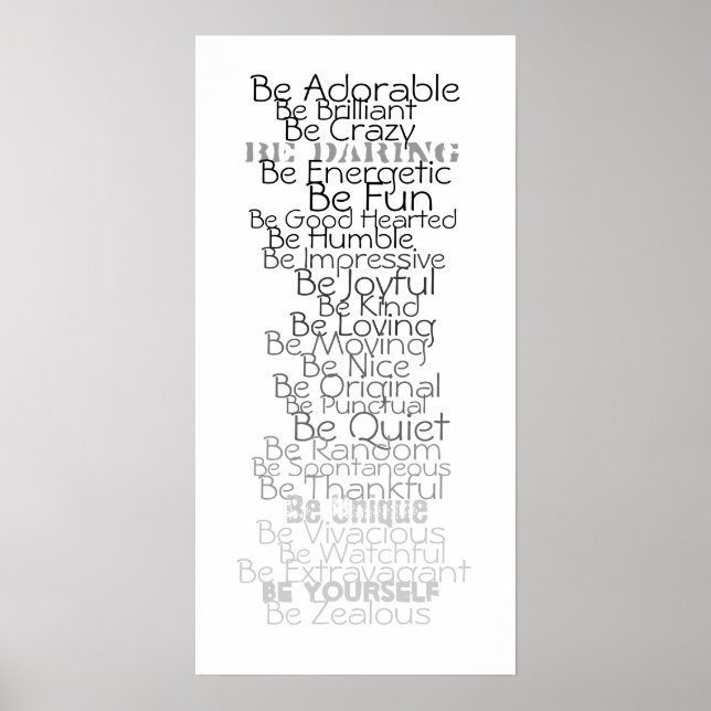 Poster Soyez les ABC pour la chambre des enfants (Devant)