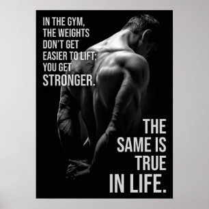 Poster Soyez plus fort - Gymnase et motivation de la vie