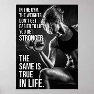 Poster Soyez plus fort - Gymnase et motivation de la vie