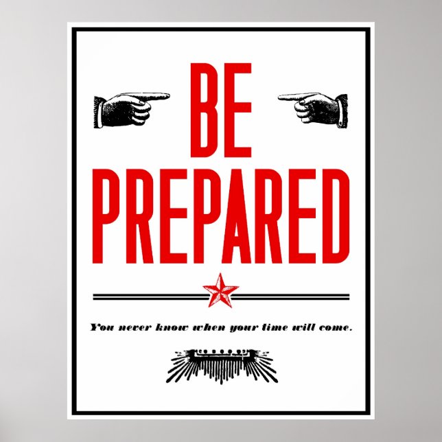 Poster Soyez Préparés ! (Devant)