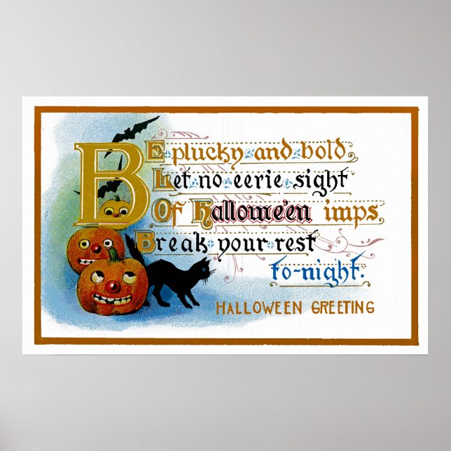 Poster Soyez rusé et audacieux à Halloween (Devant)