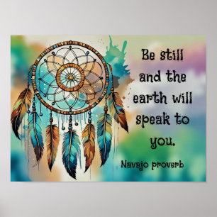 Poster Soyez toujours et la terre vous parlera — Navajo