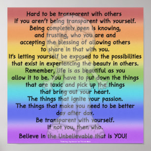 Poster Soyez transparent