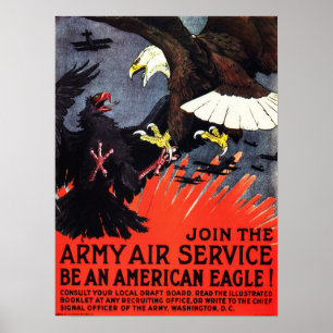 Poster Soyez Un Aigle Américain ! Rejoignez Le Service Aé