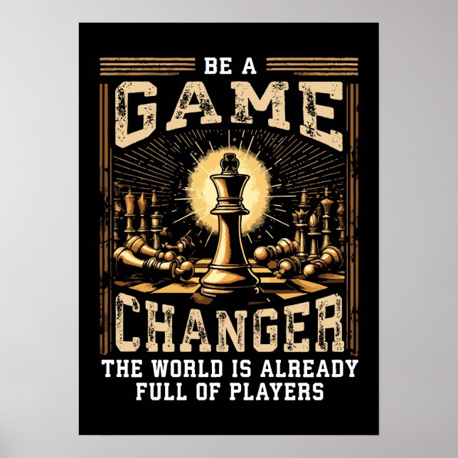 Poster Soyez un changeur de jeu - Motivation du succès de (Devant)