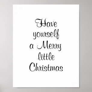 Poster Soyez un joyeux petit minimaliste de Noël