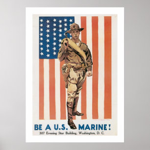 Poster Soyez Un Marine Américain !
