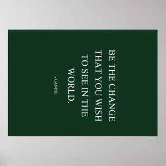 Poster Soyez vert