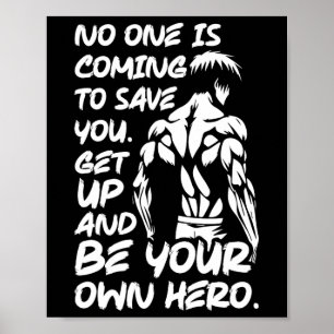 Poster Soyez votre propre héros - Entraînement de gym de 