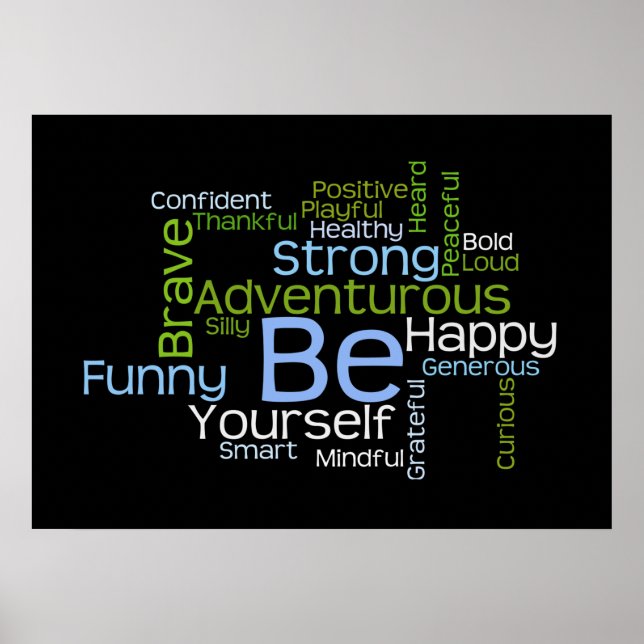 Poster Soyez votre propre source d'inspiration Word Cloud (Devant)