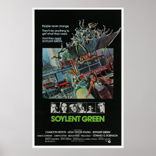 Poster Soylent Green Vintage Movie (Devant)
