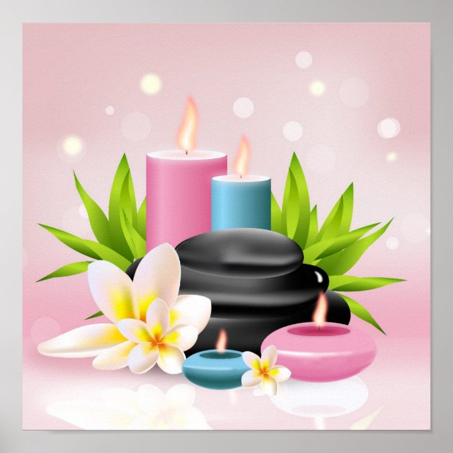 Poster Spa rose (Devant)