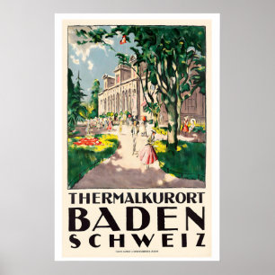 Poster Spa Thermal Baden Suisse Voyage Vintage