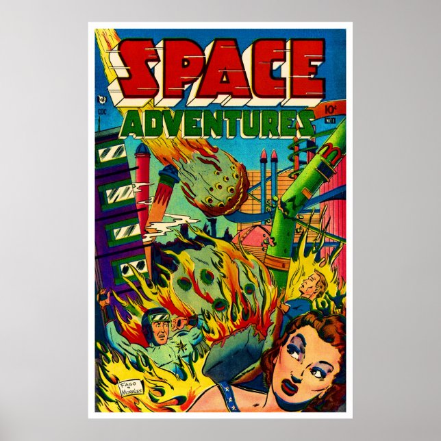 Poster Space Adventures #1 (1952) (Devant)