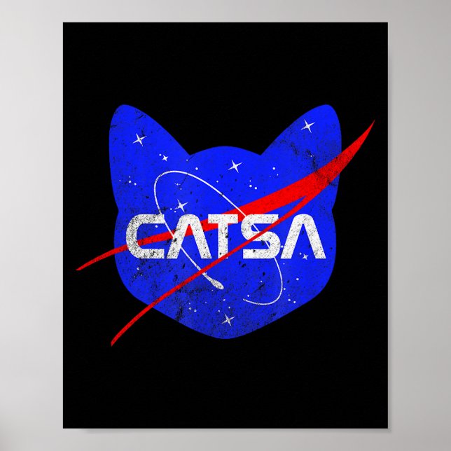 Poster Space Cat Funny Universe Catsa  (Devant)