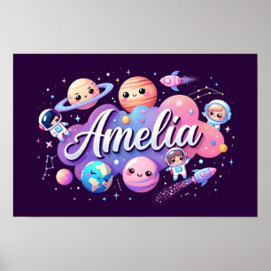 Poster Space Dreams Amelia Wall Art