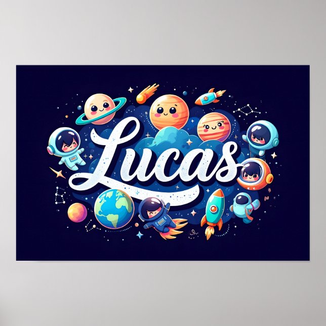 Poster Space Dreams Lucas Wall Art (Devant)