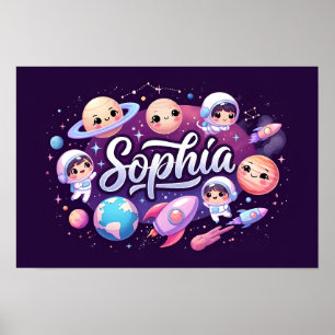 Poster Space Dreams Sophia Wall Art