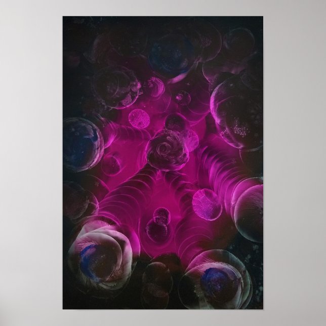 Poster Space II - Award Winning Hand Painted Abstract (Devant)