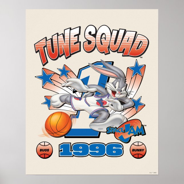 Poster SPACE JAM™ BUGS BUNNY™ #1 Basketball Graphic (Devant)