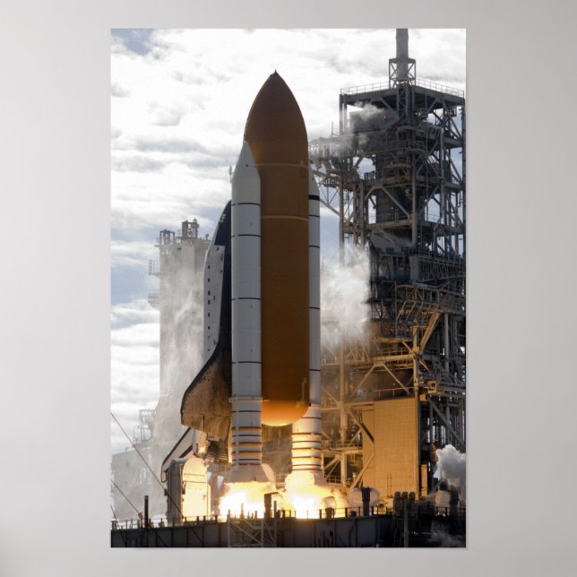 Poster Space Shuttle Atlantis lève sur 17 (Devant)