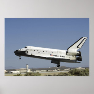 Poster Space Shuttle Atlantis se prépare pour l'atterriss