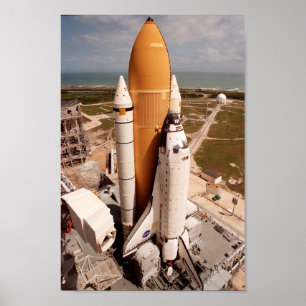 Poster Space Shuttle Atlantis se prépare pour le lancemen